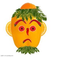 男生拿着水果头像