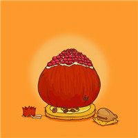 欧美范拿水果头像男