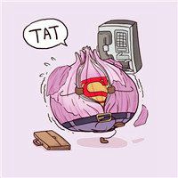 简约白底水果头像