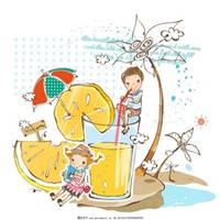 头像简约白底手绘水果