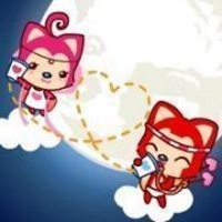 阿狸和桃子分开情侣头像