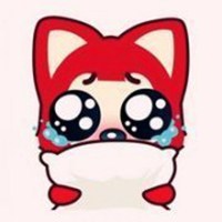 阿狸桃子手绘情侣头像