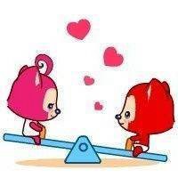 阿狸头像带字我很爱你