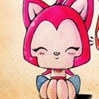 阿狸桃子情侣头像圆形