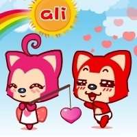 阿狸卡通情侣头像超萌