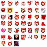 阿狸桃子情侣头像婚纱