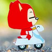 阿狸桃子情侣头像婚纱