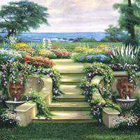 画彩色头像简笔画风景