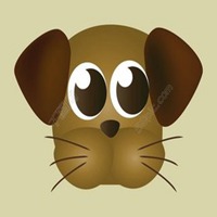 草地乖小狗头像