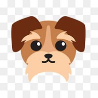 粉色背景小狗头像