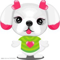 嘴角滴奶小狗头像