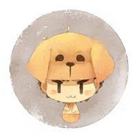 小女孩与小狗头像