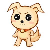 呆萌黑白小狗头像