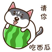 哈士奇狗头带人头像