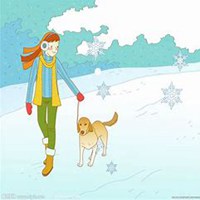 蓝色衣服抱狗头像