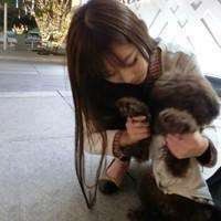 韩版女生抱狗头像