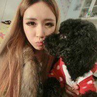 半遮脸抱狗头像