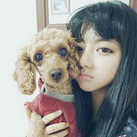 动漫女生抱狗头像