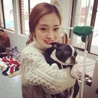 漫画女生抱狗狗头像
