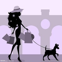 漫画女生抱狗狗头像