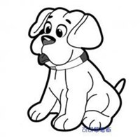 一个卡通小狗头头像