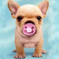 卡通女孩狗狗头像