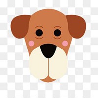 简笔卡通小狗头像