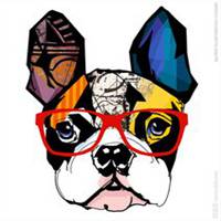 素描狗头像卡通头像