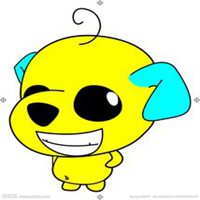 黑白卡通狗头像矢量