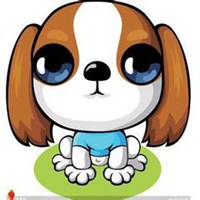 戴圣诞帽卡通狗头像