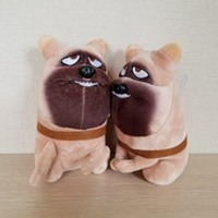 黑白卡通狗头像矢量图