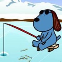 戴圣诞帽卡通狗头像