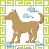 美甲小狗头像卡通