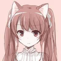 红色猫耳朵小女孩动漫头像