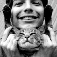 动漫短发女生抱猫头像个性网