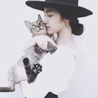 抱着小白猫头像