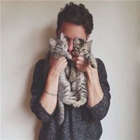 情侣动漫抱着猫头像