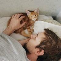 可爱小孩抱猫头像图片卡通图片