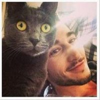 动漫情侣抱猫头像图片