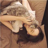动漫短发女生抱猫头像个性网