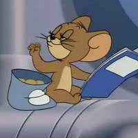 猫和老鼠情侣头像剔牙