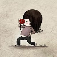 超萌卷发小萝莉头像