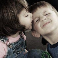 素描可爱小孩头像