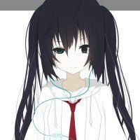 黑白可爱动漫唯美