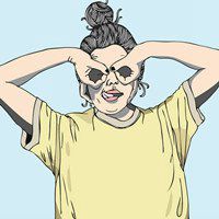 头像萌娃女搞怪头像