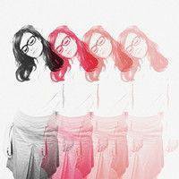 搞怪女生白底头像集