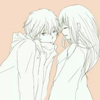 紫色动漫情侣头像一左一右图