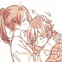 非主流动漫情侣头像唯美带字