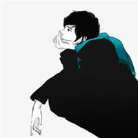 黑白动漫男头像