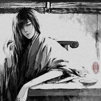 唯美黑白背影动漫头像女生头像